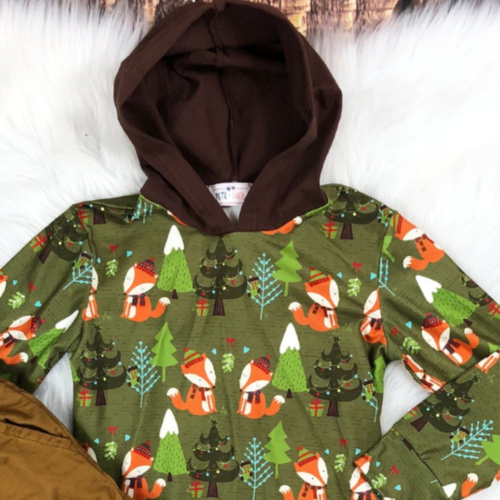 Boy's Fox Family Christmas Hoodie